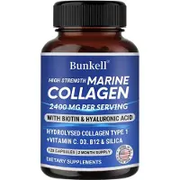 Bunkell Marien collageen 2400 mg (120 capsules) – Voedingssupplement voor huid, haar en nagels; anti-aging.