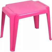 OER Kindertafel van kunststof, roze, merk Lolek, voor gebruik in de tuin