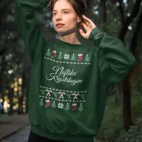 B&C Friese Kersttrui Groen Noflike Krystdagen Candy Cane - Maat XL - Uniseks Fit - Kerstkleding Voor Dames & Heren