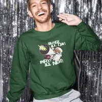 B&C Lekker Waus Foute Kersttrui Groen - Sleigh All Day Party All Night - Maat L - Kerst Outfit Dames & Heren