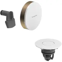 Hansgrohe afvoer- en overloopset, complete set, Exafill, geborsteld bronzen wit hoogglans, 1 stuk.
