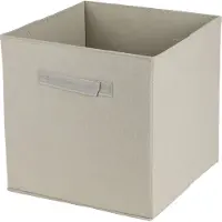 DOCHTMANN Opbergmand/kastmand Square Box - karton/kunststof - 29 liter - naturel - 31 x 31 x 31 cm - Opbergmanden