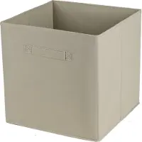 DOCHTMANN Opbergmand/kastmand Square Box - karton/kunststof - 29 liter - licht beige - 31 x 31 x 31 cm - Opbergmanden