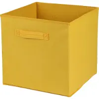 DOCHTMANN Opbergmand/kastmand Square Box - karton/kunststof - 29 liter - geel - 31 x 31 x 31 cm - Opbergmanden