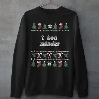 B&C Groningen Kersttrui Zwart T Kon Minder Candy Cane - Maat XL - Uniseks Fit - Kerstkleding Voor Dames & Heren