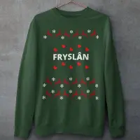 B&C Friese Kersttrui Groen Fryslân Rendieren - Maat M - Uniseks Fit - Kerstkleding Voor Dames & Heren