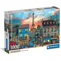 Clementoni - Puzzel - 1000 Stukjes - Straten van Parijs - Puzzel Voor Volwassenen - High Quality Collection