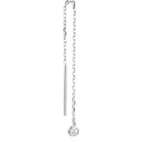 Gena Paris 'Round' Dames 925 Sterling Zilveren Oorknop