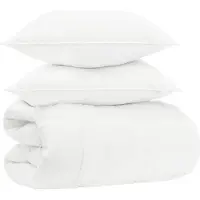 vidaXL Dekbed set Wit 200 x 240 cm Katoen, Bamboe, Polyester