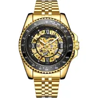 Anthony James Met de hand gemonteerd, beperkt verkrijgbaar, automatisch Tachymeter Sports Gold-horloge van