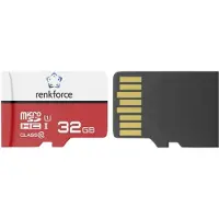 Renkforce RF-mSDHC-32GB microSD-kaart 32 GB Class 10, UHS-Class 1, UHS-I Incl. SD-adapter
