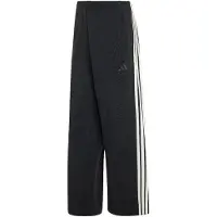 Adidas Kit 3-stripes Wide Joggers Broeken Dames - Zwart - Maat 36 - Katoen Jersey