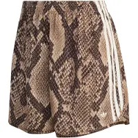 Adidas Originals Broek 'SNAKE PRINT SATIN' donkerbeige / donkerbruin / wit