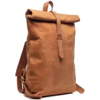 Beocca Mavis Leren Rugzak met 15 inch Laptopvak - Rugtas van Plantaardig Gelooid Leer - Handgemaakt - YKK Rits - Minimalistisch - Inclusief Leren Etui - Cognac