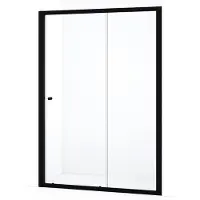 Maxaro Ruby Allure Douchedeur 130cm Mat Zwart Helder Glas Schuifdeur | Douchedeur Schuifdeur | Schuifdeur Douche | Schuifwand douche