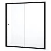 Maxaro Ruby Allure Douchedeur | 170 cm Mat zwart Helder glas Schuifdeur