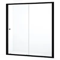 Maxaro Ruby Allure Douchedeur | 185 cm Mat zwart Helder glas Schuifdeur