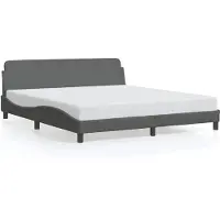 The Living Store - Bedframe - Dover - donkergrijs - 180x200 - cm - stof