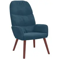 vidaXL Relaxstoel fluweel blauw