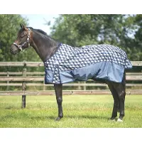 QHP Deken turnout collection fleece voering Hexagon 70/100 cm
