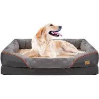 Bingopaw Traagschuim Hondenbed XL – Orthopedisch Hondenbankje met Opstaande Randen en Waterdichte Voering – Huisdierenbank met Afneembare Wasbare Hoes en Antislip Onderkant – 97x72x29cm