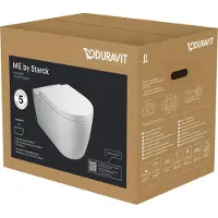 Duravit ME by Starck randloos hangtoilet inclusief toiletbril 37x57x35,5cm Wit
