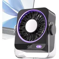 VHV -Tafelventilator met 5 Snelheden - USB Oplaadbare Bureau Ventilator - Fluisterstille Kleine Ventilator voor Kantoor en Bureau - Draaibare Mini Ventilator voor Slaapkamer en Studentenkamer