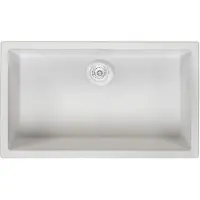 Pure.Sink Keukenwastafel 70x40 cm, wit, inbouw en opbouwmodel,