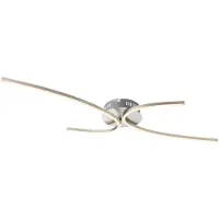 Globo Design 30 watt LED plafondlamp eetkamerlamp hal spot zilver gebogen 67086