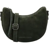 Hide & Stitches Suède Moon Bag Schoudertas Brazos Olijf