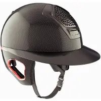 FREEJUMP Voronoï Carbon Glanzend Ruiterhelm met Tempelbescherming - Roségoud, L