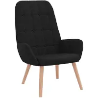 vidaXL Relaxstoel stof zwart