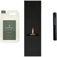 Tenderflame Rock 90 Wandhaard - Tenderfuel Organic 2,5L - Pen Torch Lighter Black