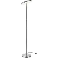 Nowa Staande lamp Staande lamp, touchdimmer 3 niveaus instelbaar, woonkamerlamp, zilver metaal, beweegbare spot, LED 21W 1700lm 3000K, H 140 cm