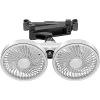 VHV -Verstelbare Dubbele Autoventilator - Uitschuifbare Ventilator voor Auto Achterbank - Krachtige Luchtcirculator met USB - Stille Flexibele Koelventilator voor Kinderen, Huisdieren en Roadtrips