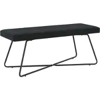 vidaXL Bank Zwart 110 x 40 x 45 cm fluweel
