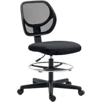 Happiq Tekeningstoel Ergonomisch – Bureaustoel van Mesh & Schuim – Verstelbaar 93–113 cm – Zwart