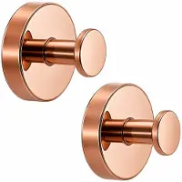 BOTC handdoekhaakjes - Handdoekhouder Met Zuignappen - Zuignap met Haak Set - RVS - Set van 2 - Ø 60 mm - Donker goud