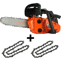 Kibani Kettingzaag Benzine - Incl. 3 Kettingen - 25.4 cc / 1 pk 2-takt Motor - Zwaardlengte 25 cm / 10 inch – Easy-Startsysteem - snoeizaag