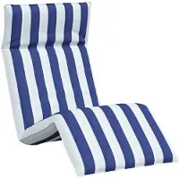 vidaXL Opvouwbare ligstoel Blauw en Wit 175x54x8,5 cm Oxford Stof