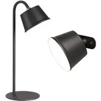 FHL Easy! LED accu-tafellamp Voet, dimbaar zandzwart, zwart, Slaapkamer, metaal, Modern