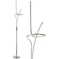 Esto Vloerlamp Vloerlamp Designlamp Chroom, acryl, schakelaar, SMD LED 20,1 Watt 1600 Lumen warm wit, DxH: 18x145 cm