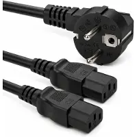 Allteq Voedingskabel C13 dubbel -