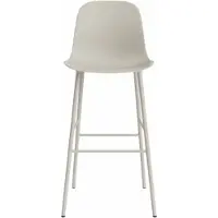 Normann Copenhagen Barstoel Form Bar Chair 75 cm Steel Light Grey