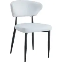 STILVORA Eetkamerstoel, set van 2, met gebogen rugleuning. Ergonomisch ontworpen eetkamerstoel in minimalistische stijl