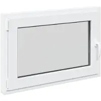 vidaXL Kelderraam RISOR 90 x 70 cm PVC en Glas Wit
