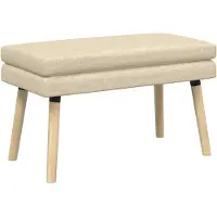vidaXL Dubbel-laags bank Crèmekleurig 80 x 40 x 47 cm Stof