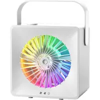 VHV -Nevelventilator met Waterverneveling - Stille USB Ventilator Oplaadbare - Mini Airco en Tafelventilator - Compacte Luchtkoeler voor Studentenkamer, Bureau, Kantoor en Thuiswerkplek