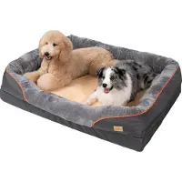 Bingopaw Hondenbed Sofa XXX-Large - Traagschuim Huisdierenbed - Orthopedische Waterdichte Huisdierenbank - Puppy Kussenmat met Randen en Afneembare Hoes - Antislip Onderkant - XXXL - 135x100cm