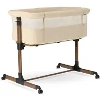 Deryan Snoozy Teddy Co Sleeper - Wieg voor Baby - Verstelbaar - Nougat